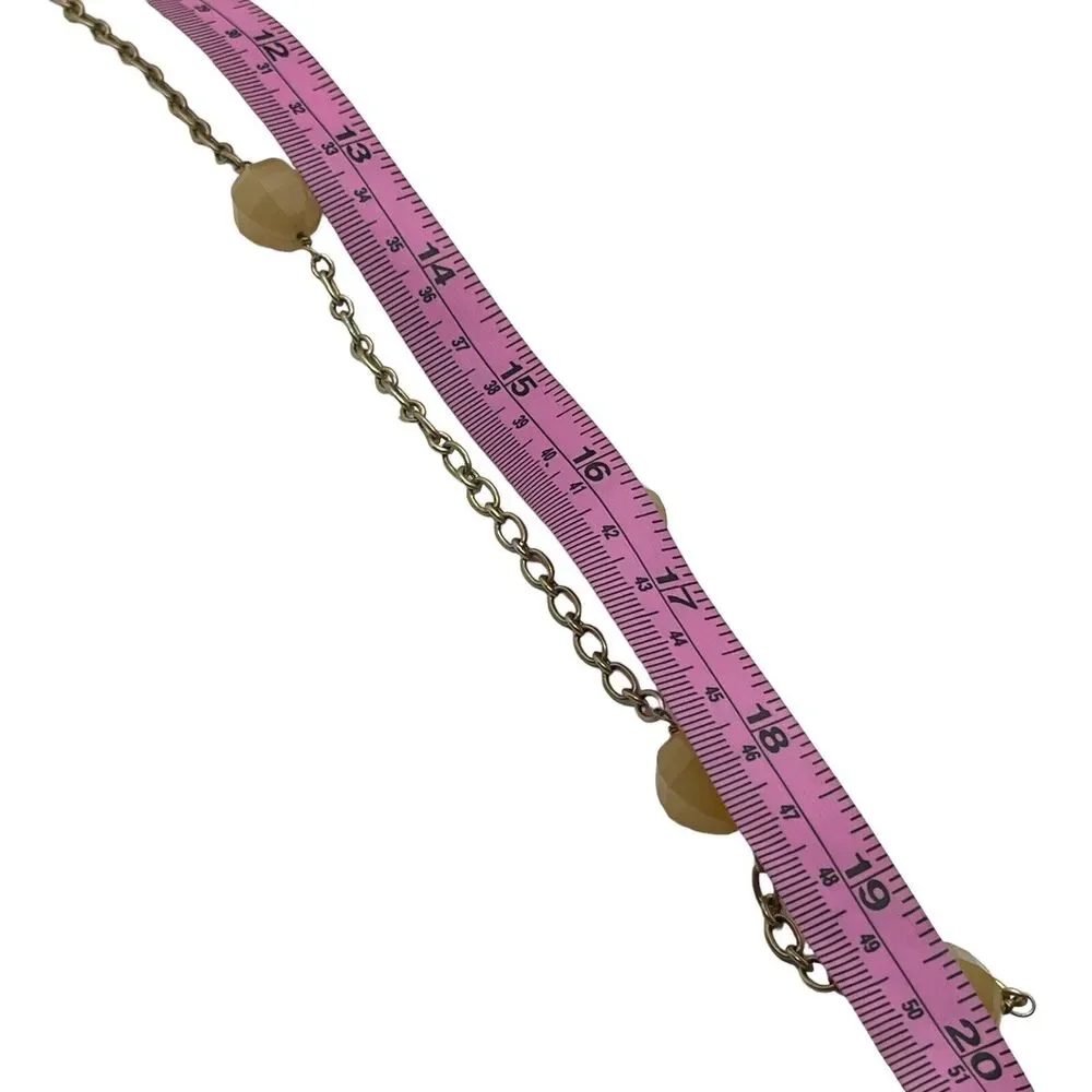 J Crew Necklace Station Yellow 